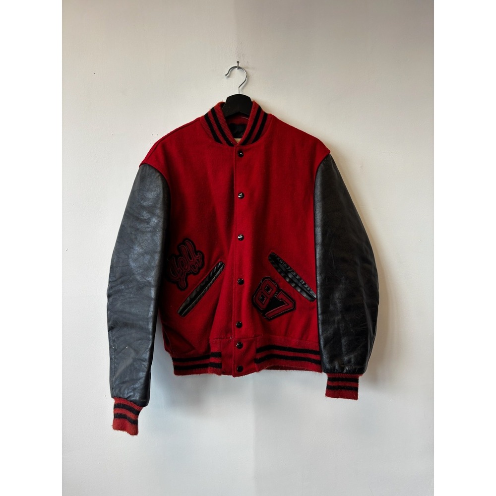 Vintage Lincoln‎ Way Knights Varsity Jacket Mens 38 Letterman DeLong Wool 80s